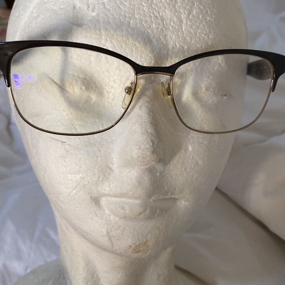 Prada made in Italy eye 👁️ glasses 👓 unisex gray with gold in case & wipe - Picture 3 of 16